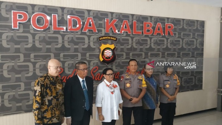 Menteri Retno di Kalbat. (Antaranews)