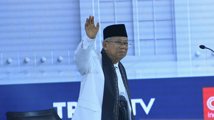 Penampilan Kiai Ma'ruf saat debat ketiga