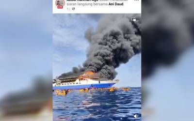 TNI AL Kerahkan Kapal Perang dan Pasukan Penyelam Evakuasi Korban Terbakarnya Kapal Motor Barcelona