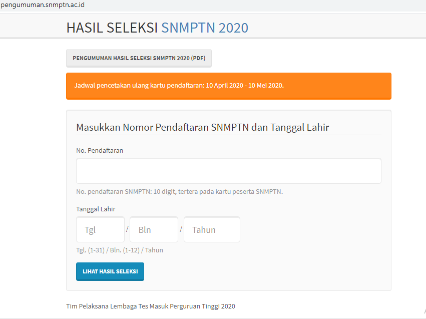 Ingat! Hari Ini Batas Akhir Cetak Kartu Tes Masuk PTN 