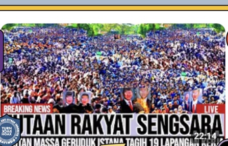 [HOAKS atau FAKTA]: Massa Geruduk Istana Tagih Janji Kampanye Gibran 