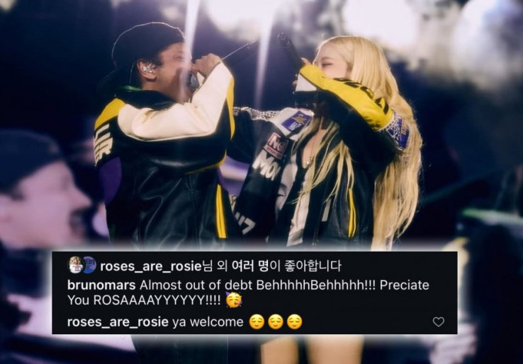 Bruno Mars Berterima Kasih kepada Rose BLACKPINK karena Membantunya Melunasi Utang, Benar nih?