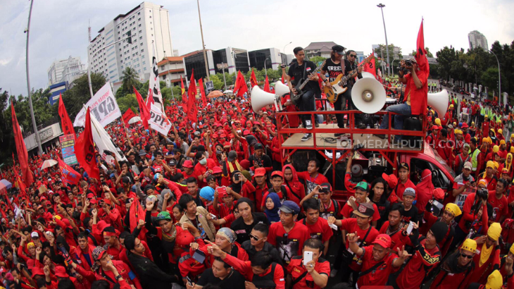 Demo buruh dari KSPI