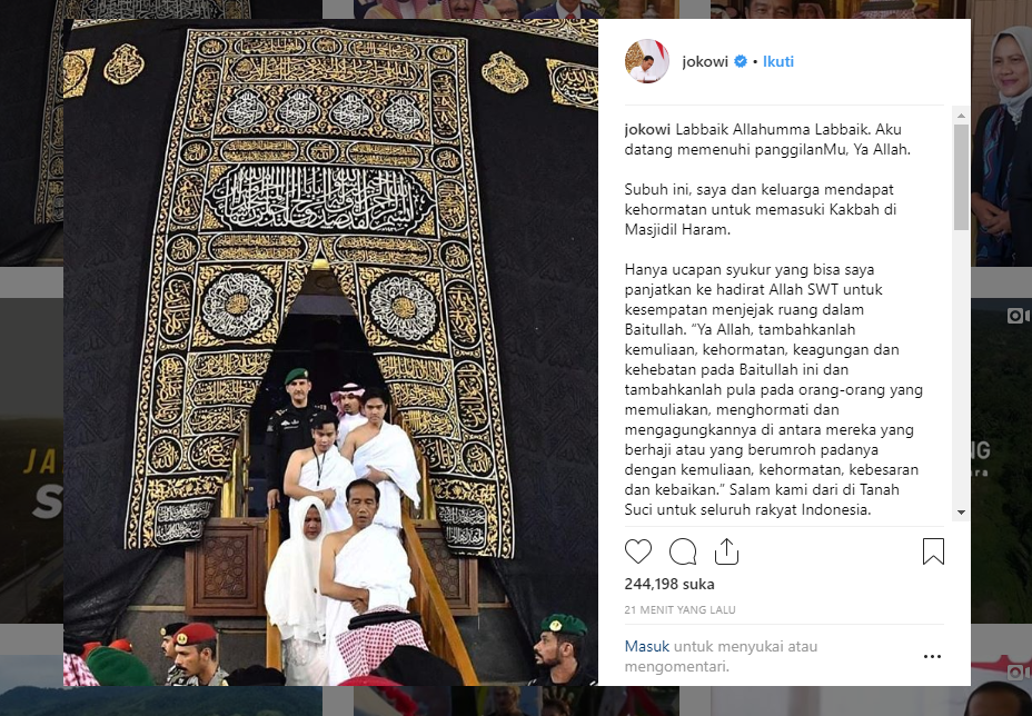 Instagram Jokowi