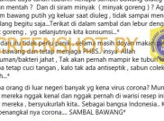 [HOAKS atau FAKTA]: Makan Pakai Sambel Bawang Ampuh Tangkal COVID-19