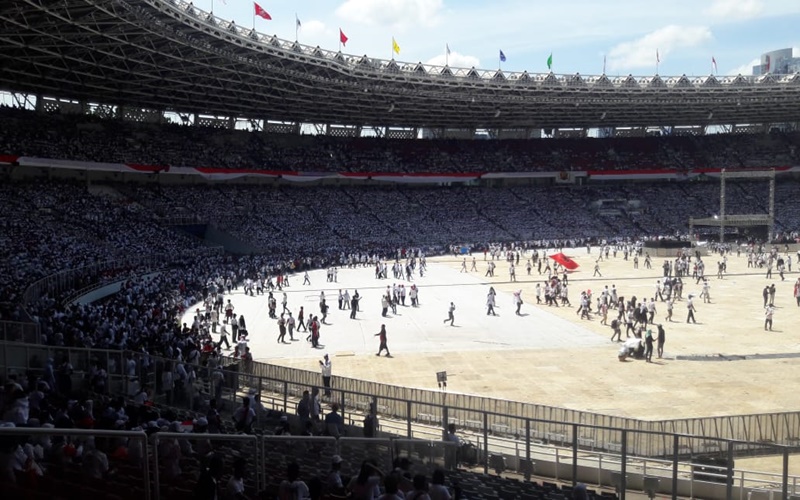 Gelora Bung Karno jelang Kampanye Akbar Jokowi-Ma'ruf