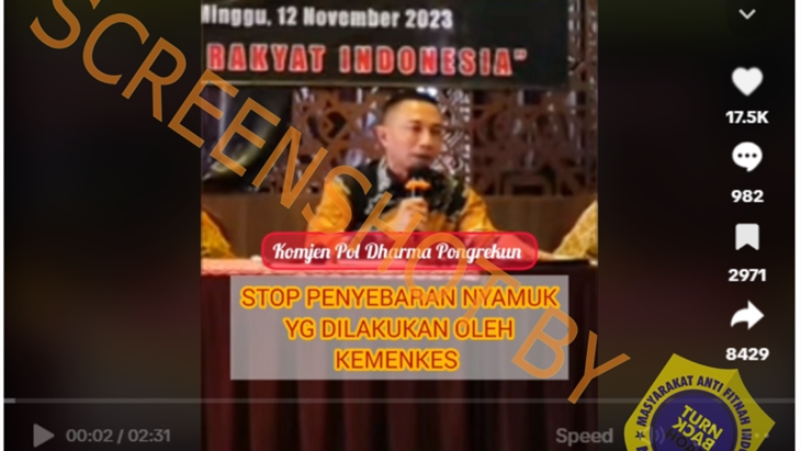 [HOAKS atau FAKTA]: Nyamuk Wolbachia Dikendalikan sebagai Senjata Pembunuh Manusia