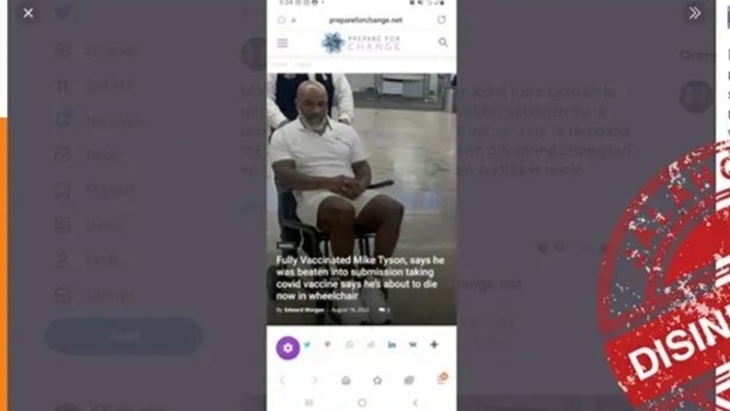 [HOAKS atau FAKTA]: Petinju Dunia Mike Tyson Lumpuh akibat Vaksin COVID-19