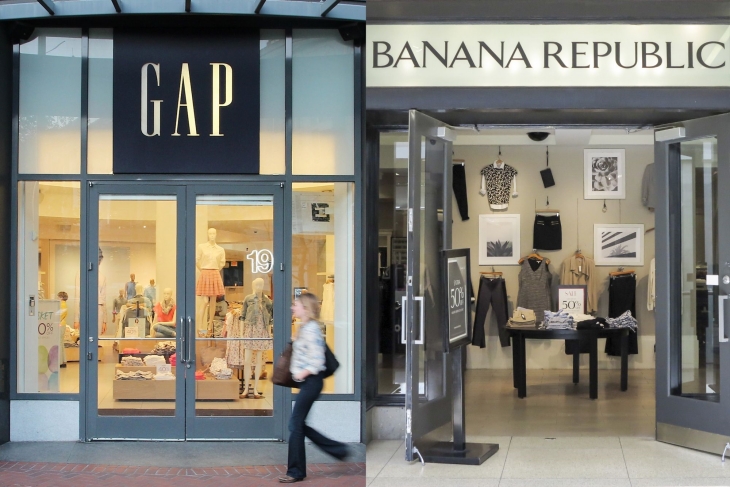 Penjualan bersih GAP dan Banana Republic menurun. (Foto: New York Post)