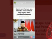 [HOAKS atau FAKTA]: Wapres Izinkan Jokowi Pakai Uang Negara untuk Pernikahan Kaesang