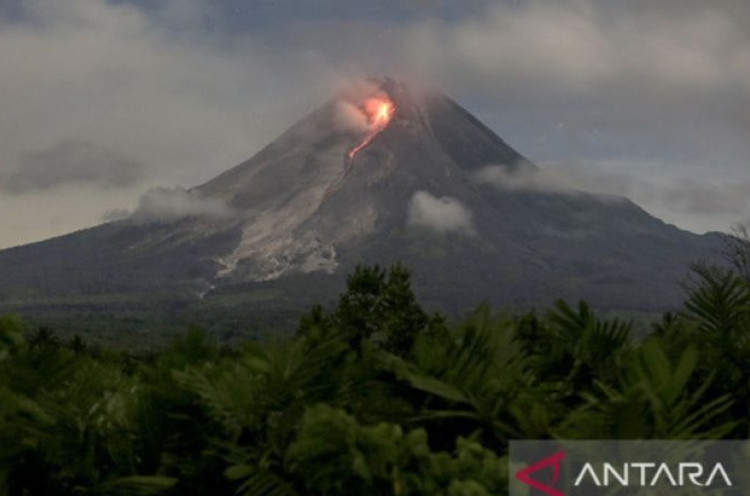 Gunung Merapi Belasan Kali Luncurkan Guguran Lava Pijar pada Sabtu Pagi