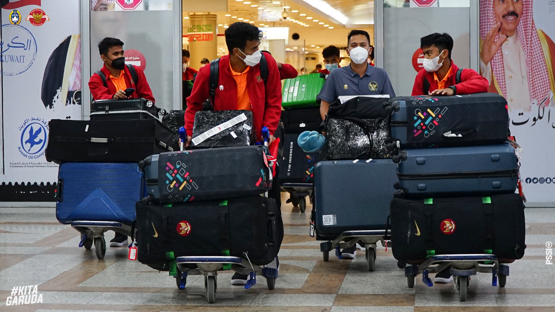 Timnas Indonesia telah mendarat di Kuwait pada Sabtu (4/6) dini hari waktu setempat