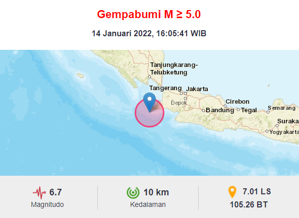 Gempa Magnitudo 6.7 Guncang Banten, Pekerja Berhamburan Keluar Kantor