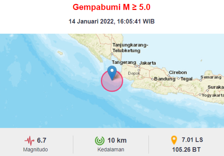 Gempa Magnitudo 6.7 Guncang Banten, Pekerja Berhamburan Keluar Kantor