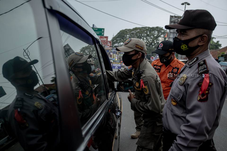 Penyekatan Mudik Jalan Raya Parung Bogor