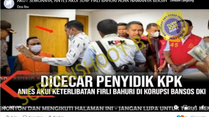 [HOAKS atau FAKTA]: Anies Menyuap Agar Namanya Bersih