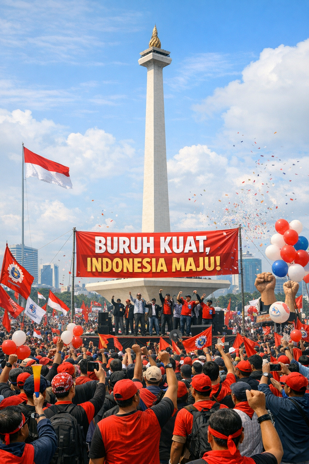 Hari Buruh 1 Mei 2026: Sejarah, Aksi Nasional, Caption Medsos Terbaik hingga Prompt AI Poster
