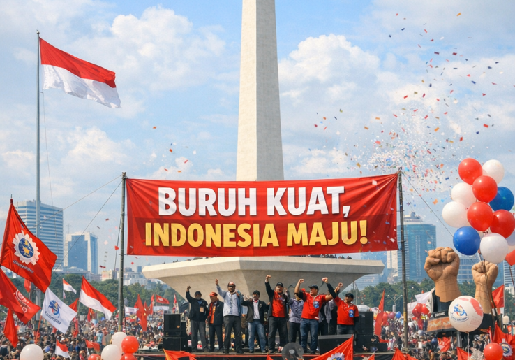Hari Buruh 1 Mei 2026: Sejarah, Aksi Nasional, Caption Medsos Terbaik hingga Prompt AI Poster