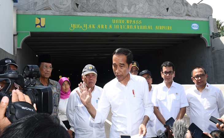 Presiden Jokowi berharap underpass YIA bisa memperlancar akses ke sejumlah kawasan wisata