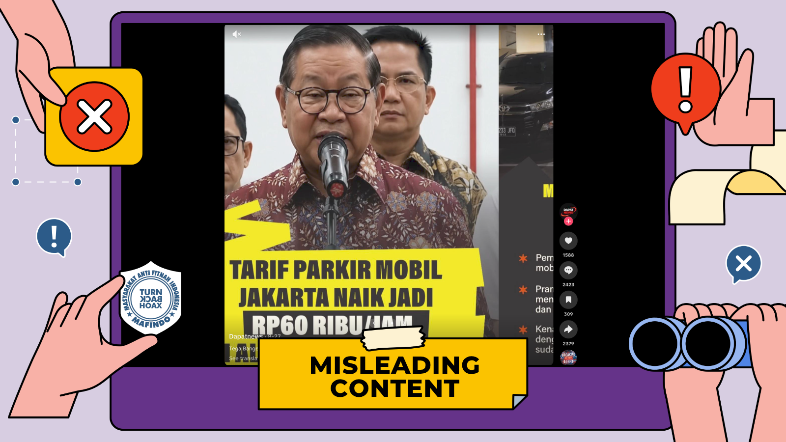 [HOAKS atau FAKTA]: Aturan Baru, Tarif Parkir di Jakarta Rp 60 Ribu Per Jam