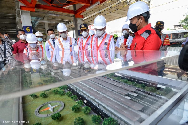 Revitalisasi Stasiun Bekasi. (Foto: Antara)