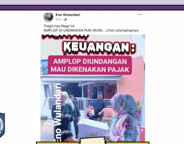 [HOAKS atau FAKTA]: Amplop Hasil Hajatan Dikenai Pajak