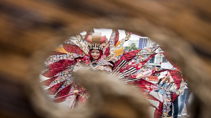 Keunikan peserta karnaval Asia Afrika