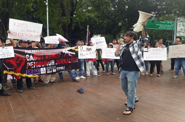  Ratusan Jurnalis dan Tokoh Masyarakat Gelar Aksi Tolak Pemberian Remisi kepada Pembunuh Wartawan 