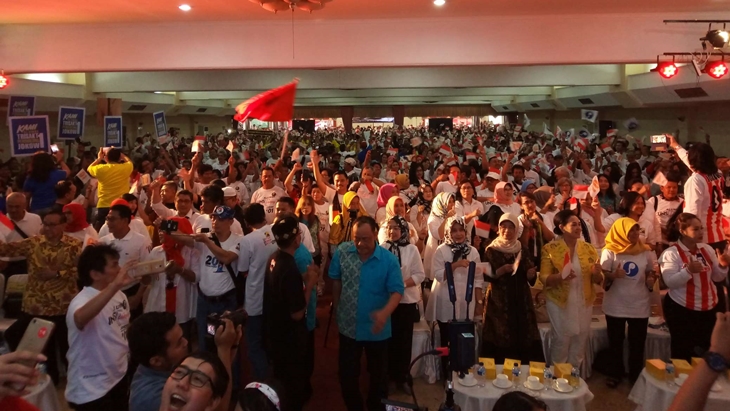 Relawan Jokowi-Ma'ruf di Solo. (MP/Ismail)