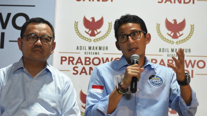 Cawapres nomor urut 02 Sandiaga Uno