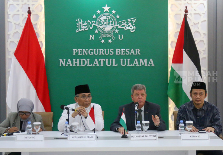 Pertemuan Ketua PBNU dengan Dubes Palestina bahas Situasi Gaza