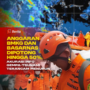 Anggaran BMKG dan Basarnas Dipotong hingga 50% Akurasi Info Gempa-Tsunami Terancam Menurun