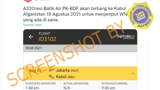 Tangkapan layar hoaks. (Foto: Antara)