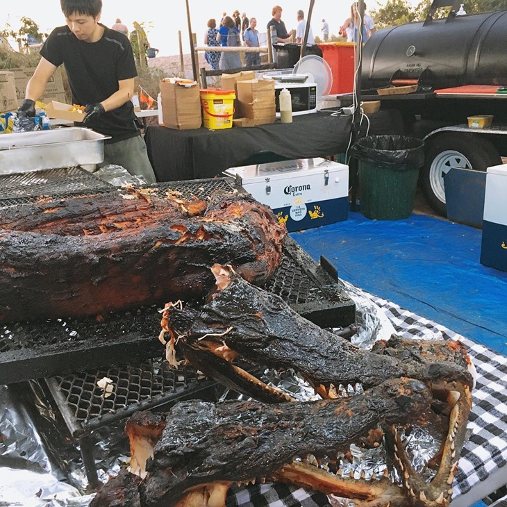 Daging buaya asap Australia. (Foto: Instagram/dorismai0714)
