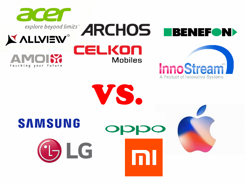 Pertarungan antara produsen telepon pintar middle dengan perusahaan besar