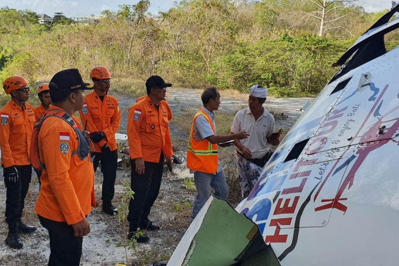Helikopter Jatuh di Pecatu Bali, Basarnas Minta Publik Tidak Berspekulasi