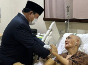 Prabowo Jenguk Try Sutrisno di RSPAD Gatot Subroto