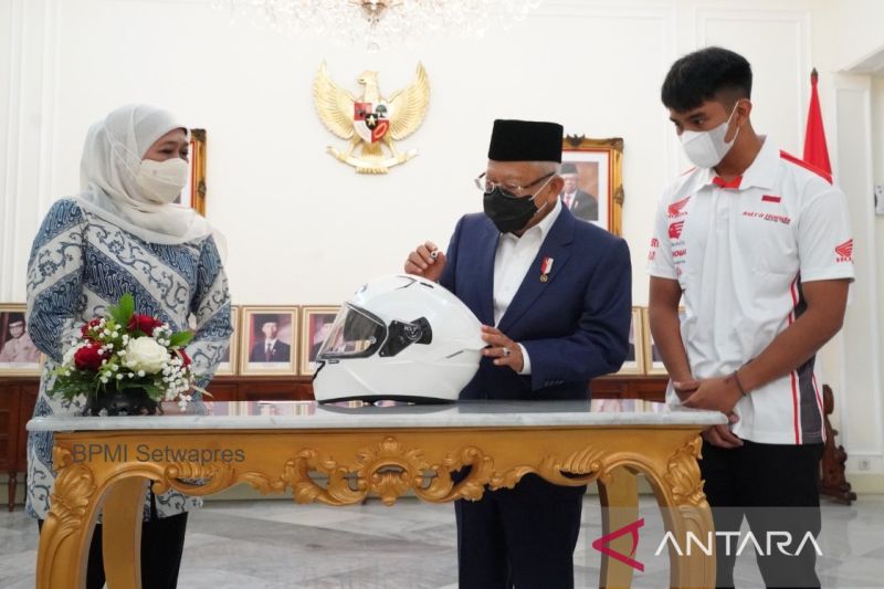 Berlaga di Moto3 2022, Mario Suryo Aji Minta Restu ke Wapres Ma'ruf Amin