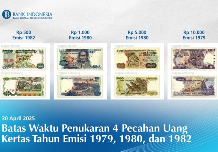 Uang Cetakan Tahun 80 - 82 Segera Tidak Berlaku, Bisa Ditukar Sampai 30 April 2025