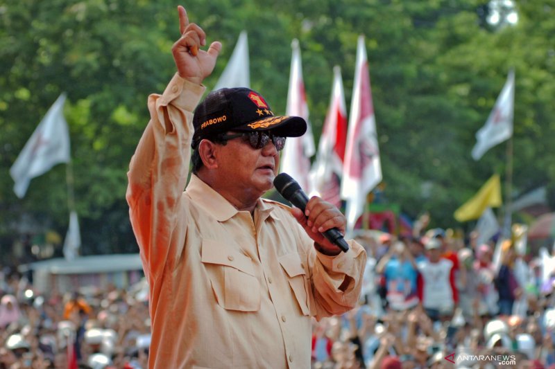 Capres 02 Prabowo saat kampanye terbuka