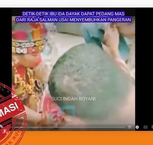 [HOAKS atau FAKTA]: Ida Dayak Dapat Pedang Emas dari Raja Arab