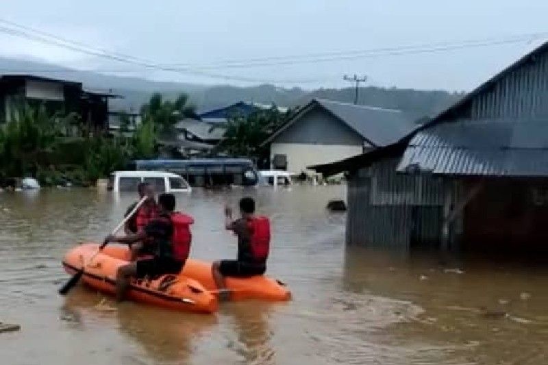 Banjir di Jayapura. (Foto: Antara)