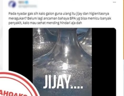 [HOAKS atau FAKTA]: Galon Isi Ulang Bisa Sebabkan Sakit Jantung
