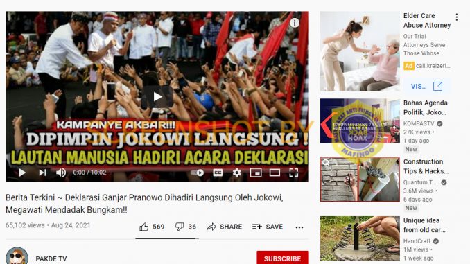 Tangkapan layar hoaks. (Foto: Antara)