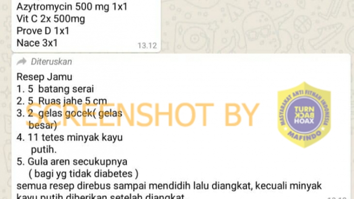HOAKS atau FAKTA: Daftar Obat-obatan Herbal untuk Mencegah COVID-19