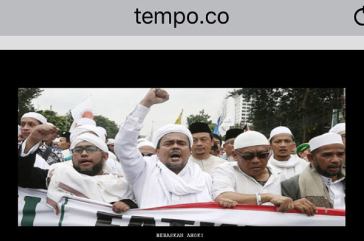 Situs Tempo Diretas, Muncul Foto Habib Rizieq Minta Ahok Dibebaskan