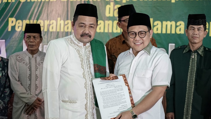 Ketua Umum PKB Muhaimin Iskandar (kedua kanan). (ANTARA FOTO/Idhad Zakaria)