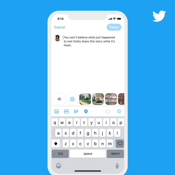 Fitur Baru Twitter. Bisa Lempar Tweet dengan Suara