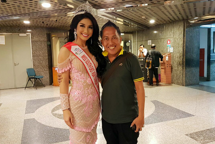 Dynand Fariz bersama Miss South East Asia Tourism (MP/Dicke Prasetia)