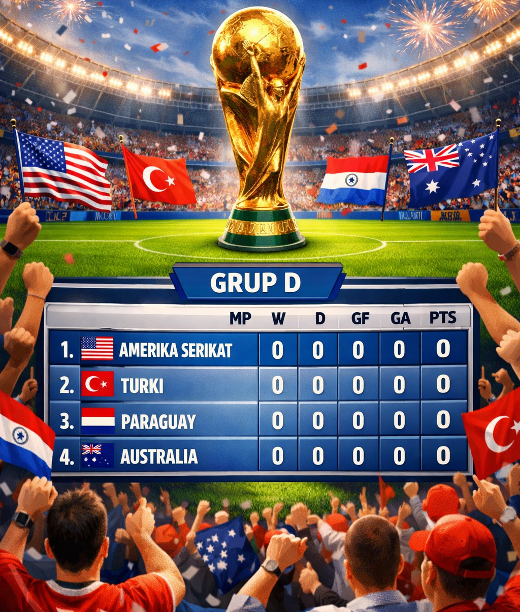 Prediksi Piala Dunia 2026 Grup D: Amerika Serikat dan Turki Harus Waspadai Paraguay